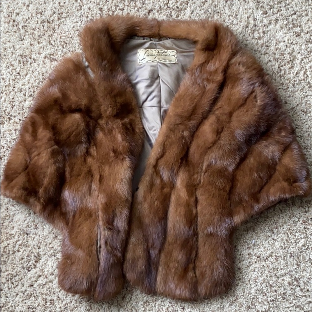 Vintage estate mink stole fur wrap Livingstons
